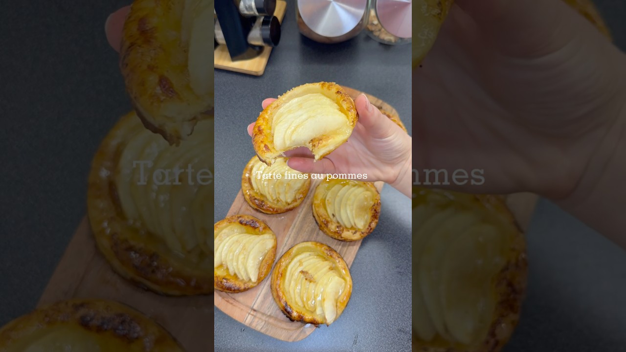 Tarte fines au pommes #recettefacile #feuilleté #tartefines