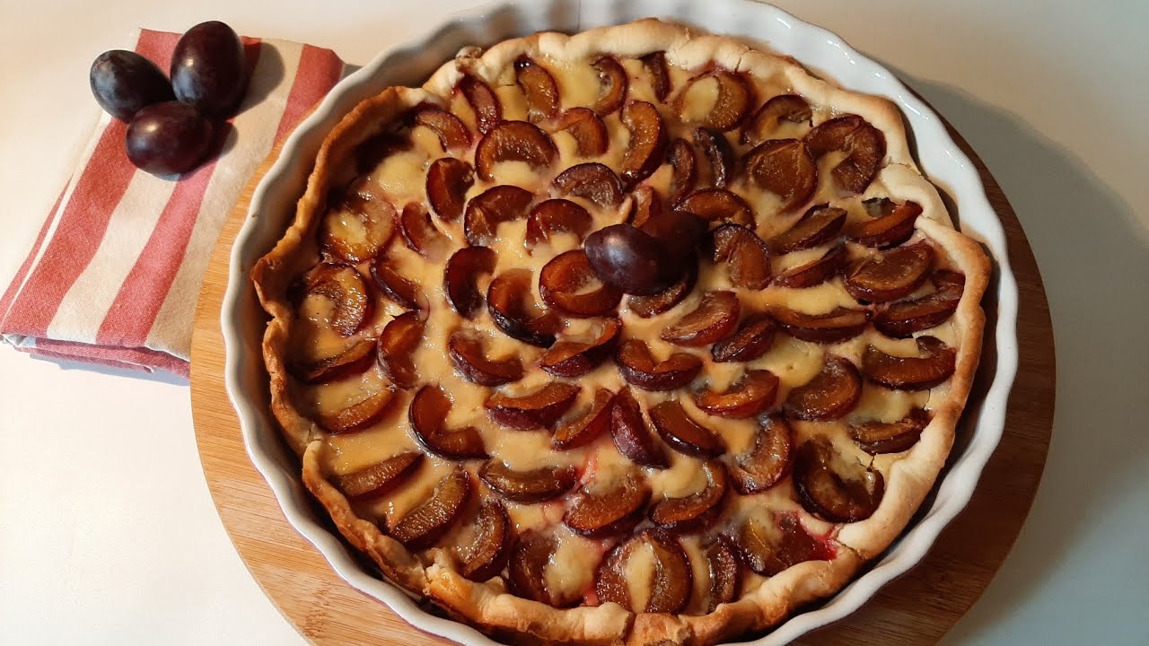 tarte aux prunes à l'alsacienne # facile et rapide à préparer # recette gourmande