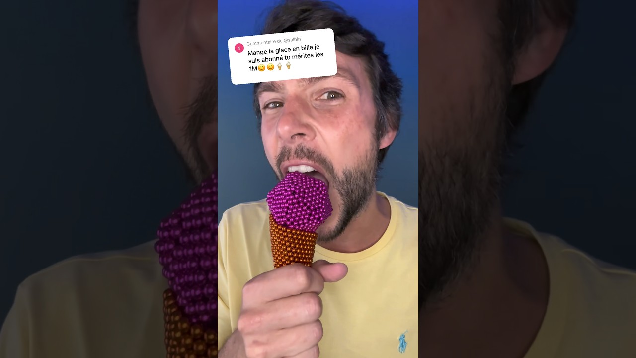 Je mange la glace 🍦 en billes aimantées 😮🥶