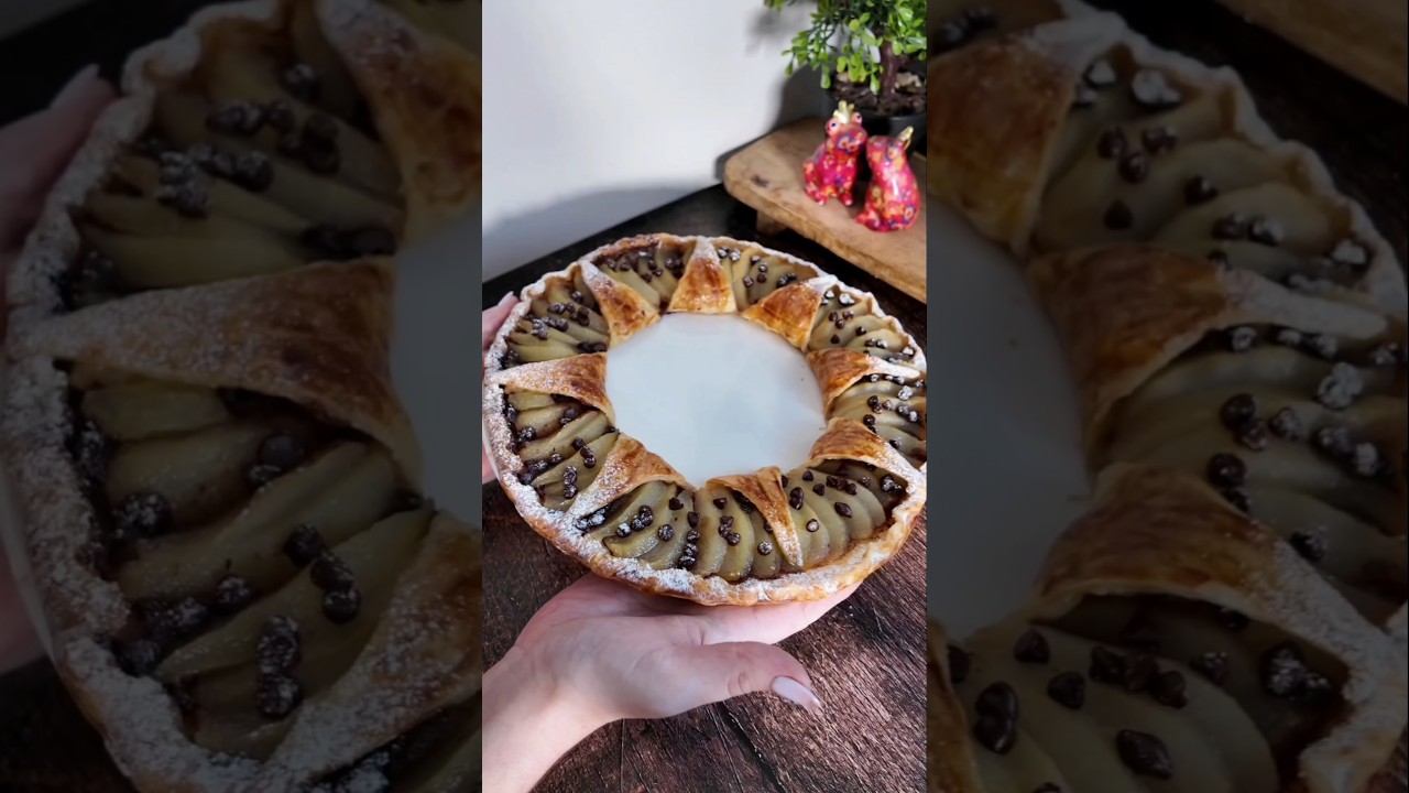 À TESTER🍐Poire🍫 Chocolat cette tarte est trop bonne ! #recettefacile #food #tarte