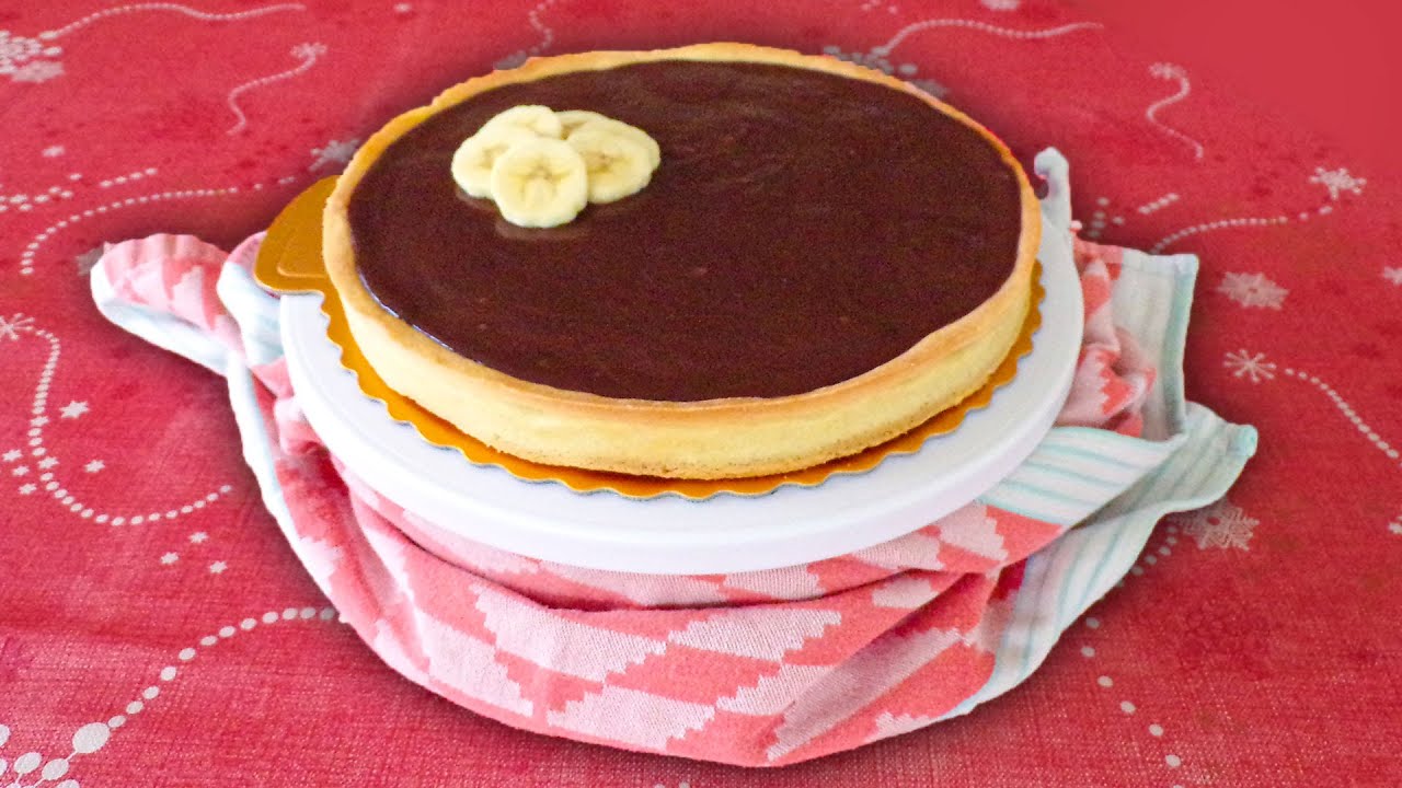 Recette de la Tarte au chocolat banane