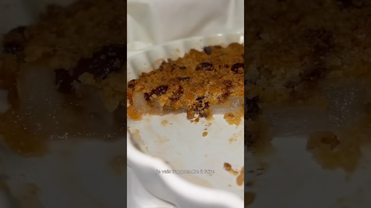 Crumble poire, chocolat