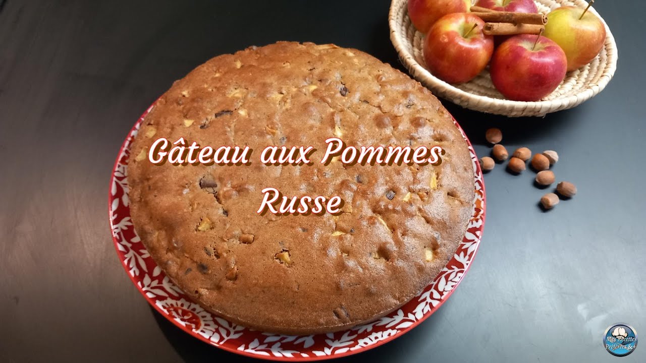Recette GÂTEAU aux POMMES russe avec NOISETTES, CHOCOLAT et cannelle 🍎🍏🌰🍫😋