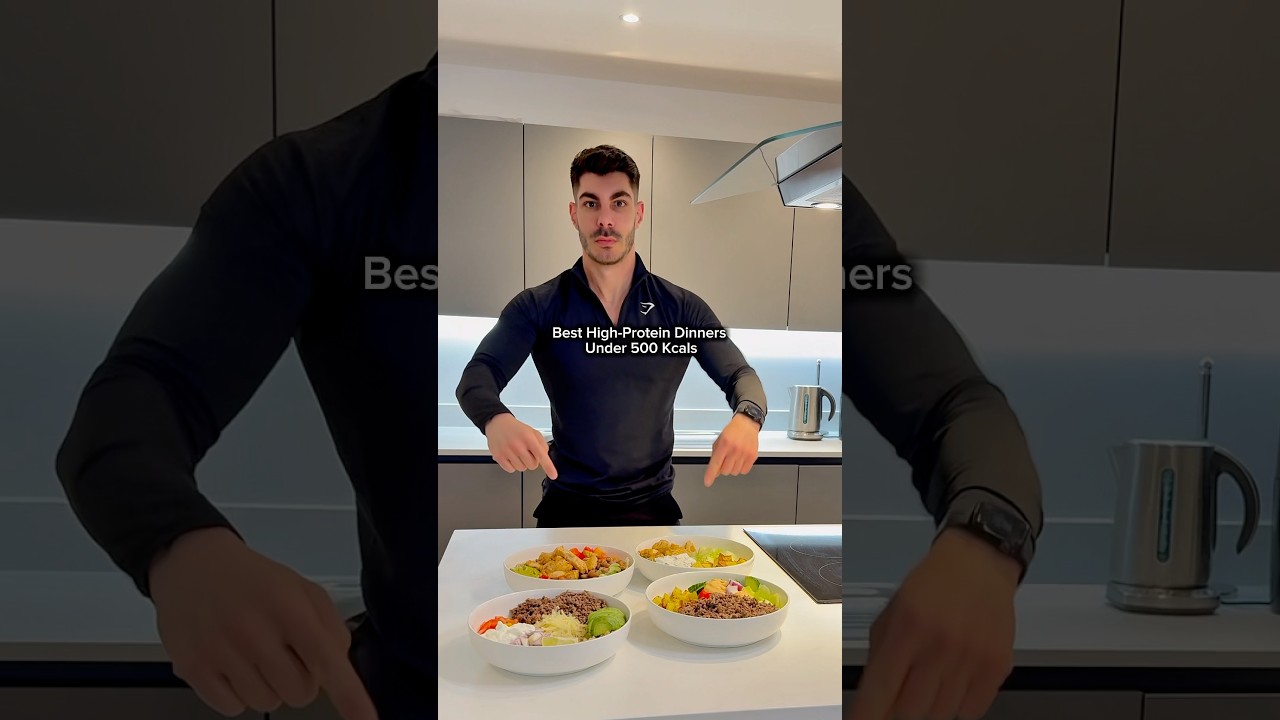 4 High-Protein Dinners Under 500 Calories 🍽️ | Quick & Easy Meal Ideas