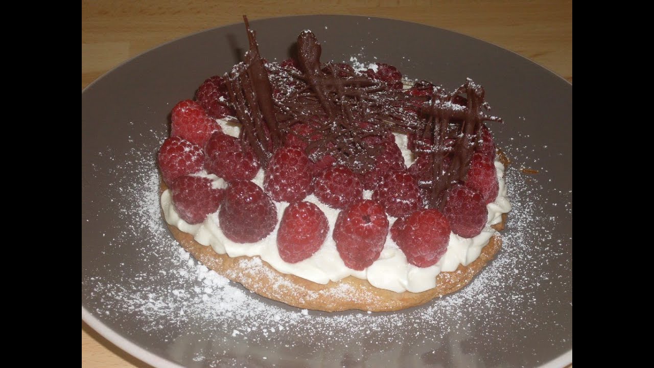Recette de la tarte à la ganache au chocolat blanc et aux framboises