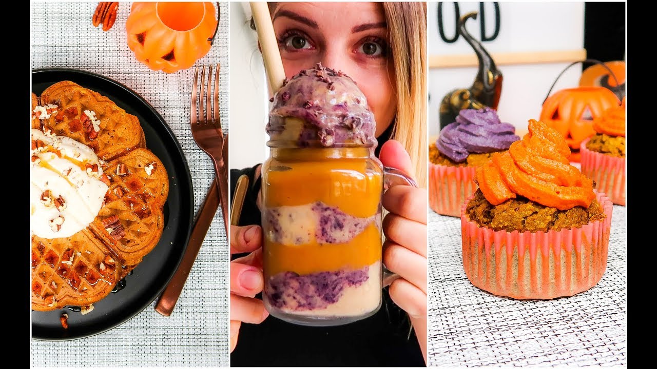3 recettes d'HALLOWEEN ultra GOURMANDES! Nice cream, gaufres & cupcakes..