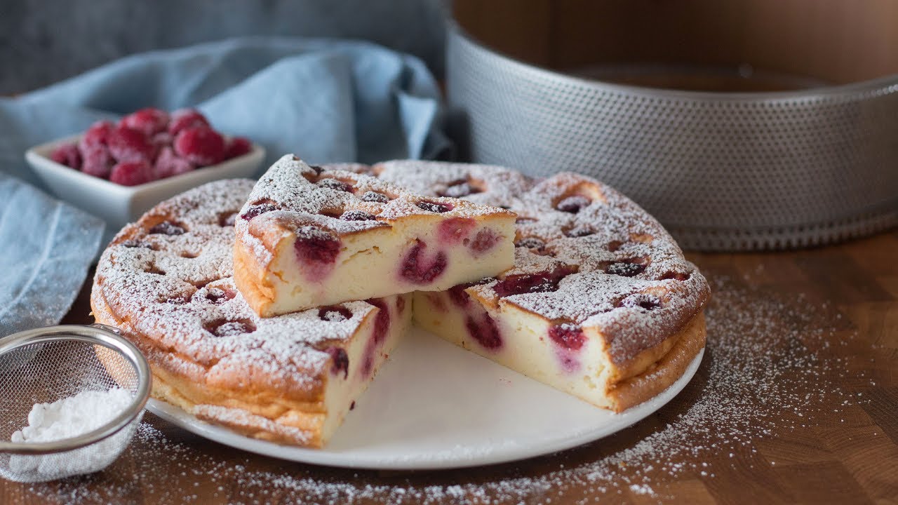Gâteau au fromage et framboise , très léger et sans matière grasse !