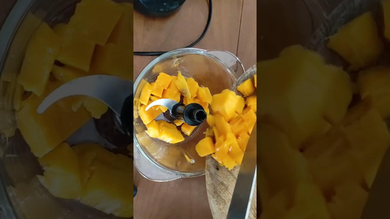 Glace mangue Basilic trop bonne sans sorbetière