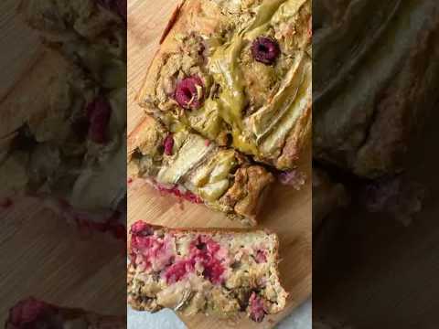 BANANA BREAD Pistache & Framboise #easyrecipe #bananabread #food #recettehealthy #gâteau