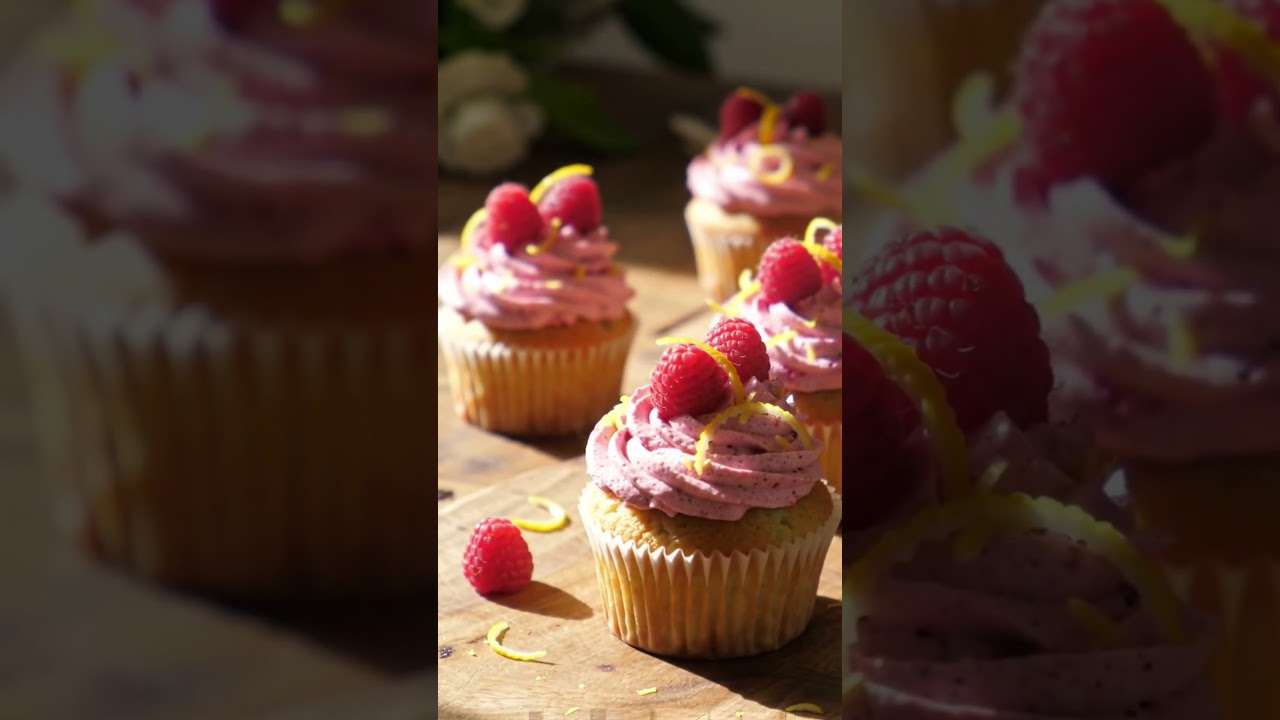 Cupcakes Citron-Framboise #recette #foodie #recipe #reels #dessert #dinner #chicken #cake