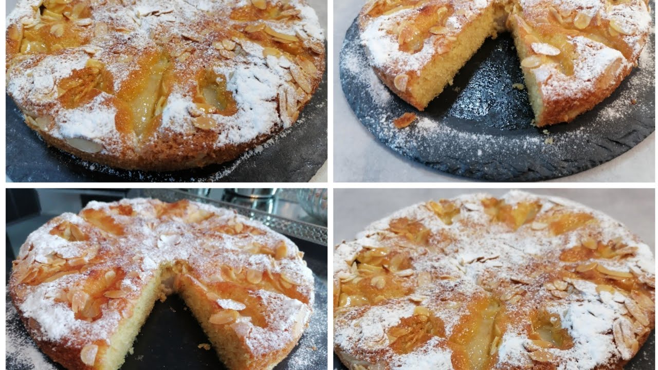 Recette de gâteau aux poires et poudre d'amandes facile et délicieux 😋