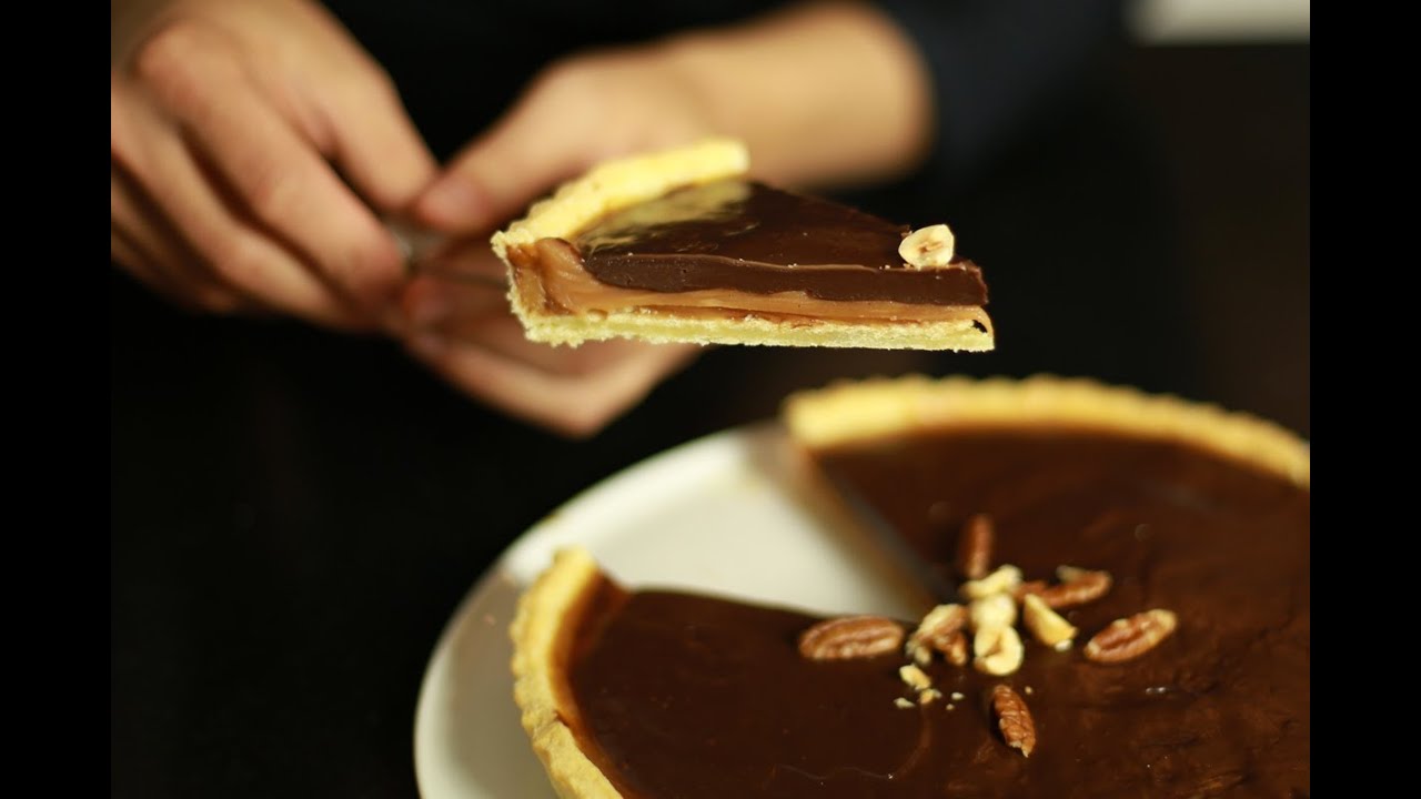 Recette de la tarte twix chocolat caramel beurre salé facile