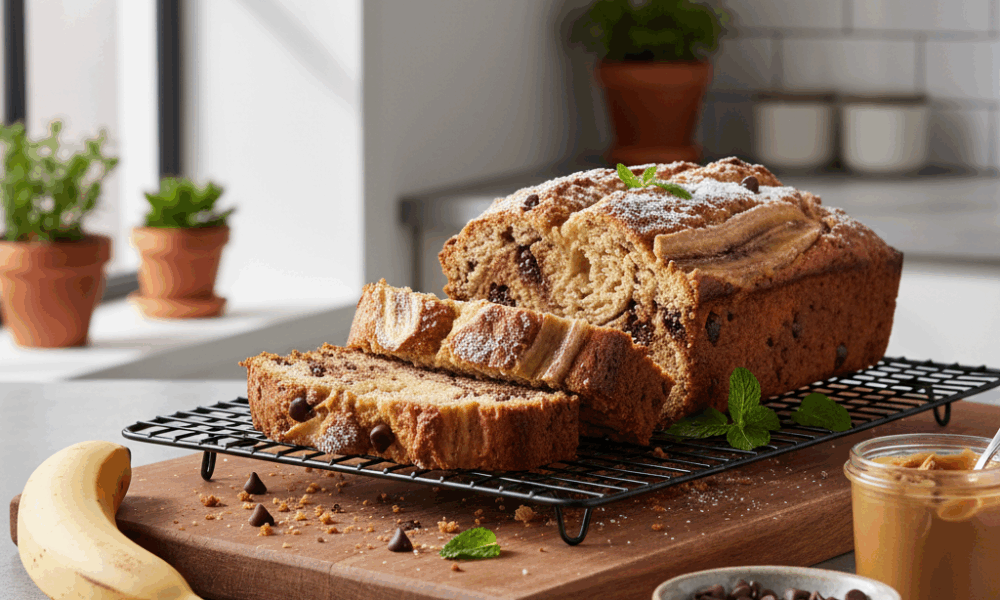 découvrez notre recette ultra moelleuse de banana bread au beurre de cacahuète, parfaite pour 2025. un gâteau gourmand et facile à réaliser pour régaler toute la famille.