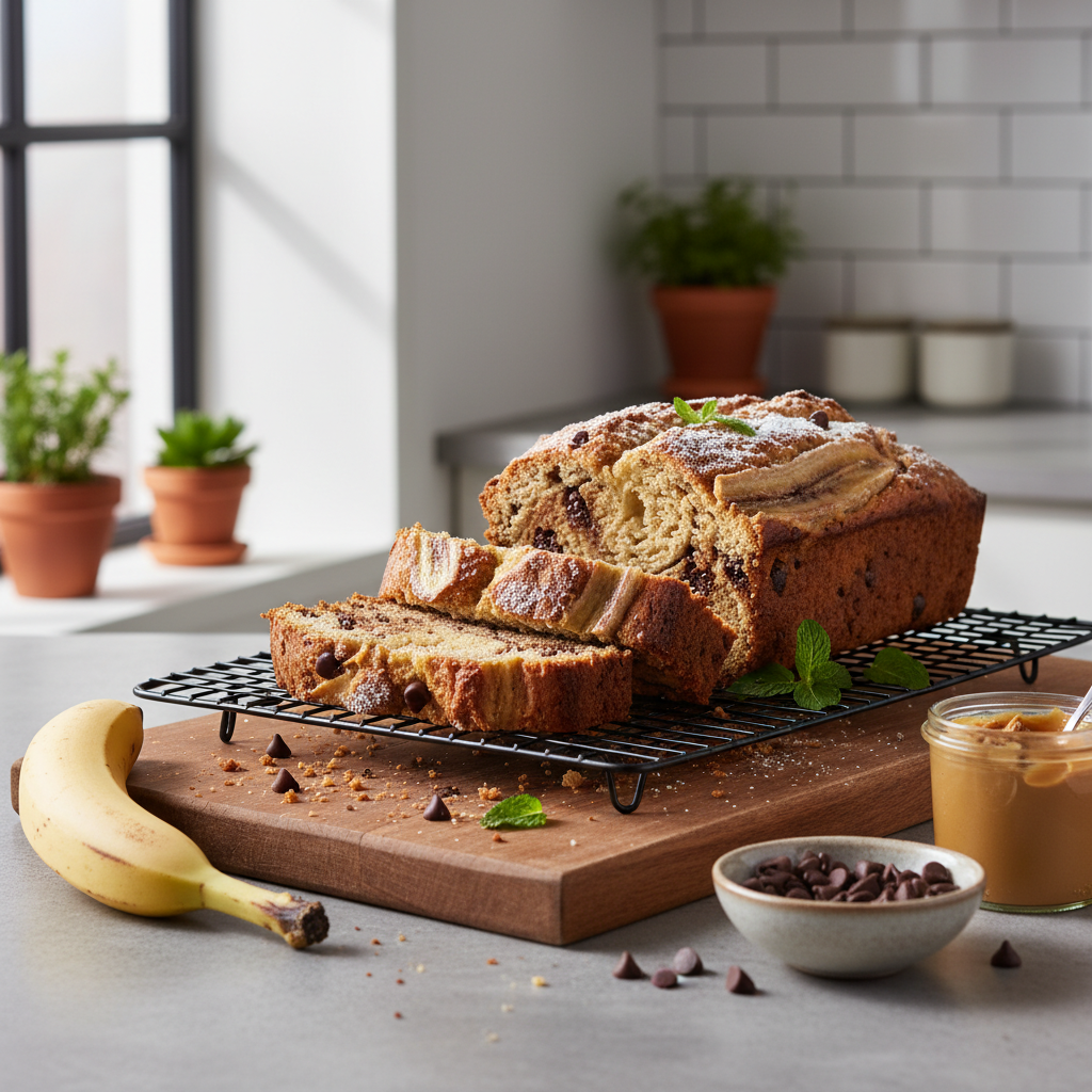 découvrez notre recette ultra moelleuse de banana bread au beurre de cacahuète, parfaite pour 2025. un gâteau gourmand et facile à réaliser pour régaler toute la famille.
