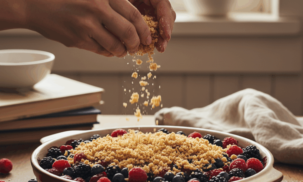 découvrez la recette facile et gourmande du crumble aux fruits rouges, idéale pour 2025. un dessert savoureux qui allie fraîcheur et douceur pour toutes vos envies sucrées.
