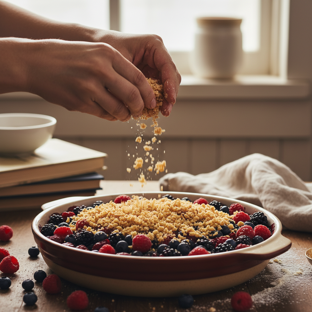 découvrez la recette facile et gourmande du crumble aux fruits rouges, idéale pour 2025. un dessert savoureux qui allie fraîcheur et douceur pour toutes vos envies sucrées.