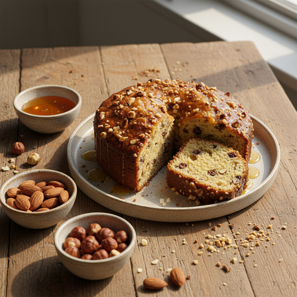 apprenez à préparer facilement un délicieux cake miel noisette amande, parfait pour un goûter gourmand et savoureux en toute simplicité.