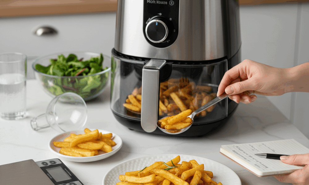 découvrez si les frites préparées à l'air fryer sont vraiment moins caloriques grâce aux explications claires d'une diététicienne.