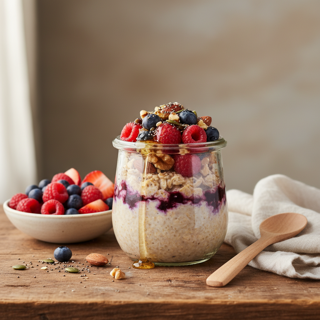 découvrez notre recette facile d'overnight oats pour des petits-déjeuners sains, rapides et savoureux. prêts en quelques minutes, parfaits pour bien commencer la journée !