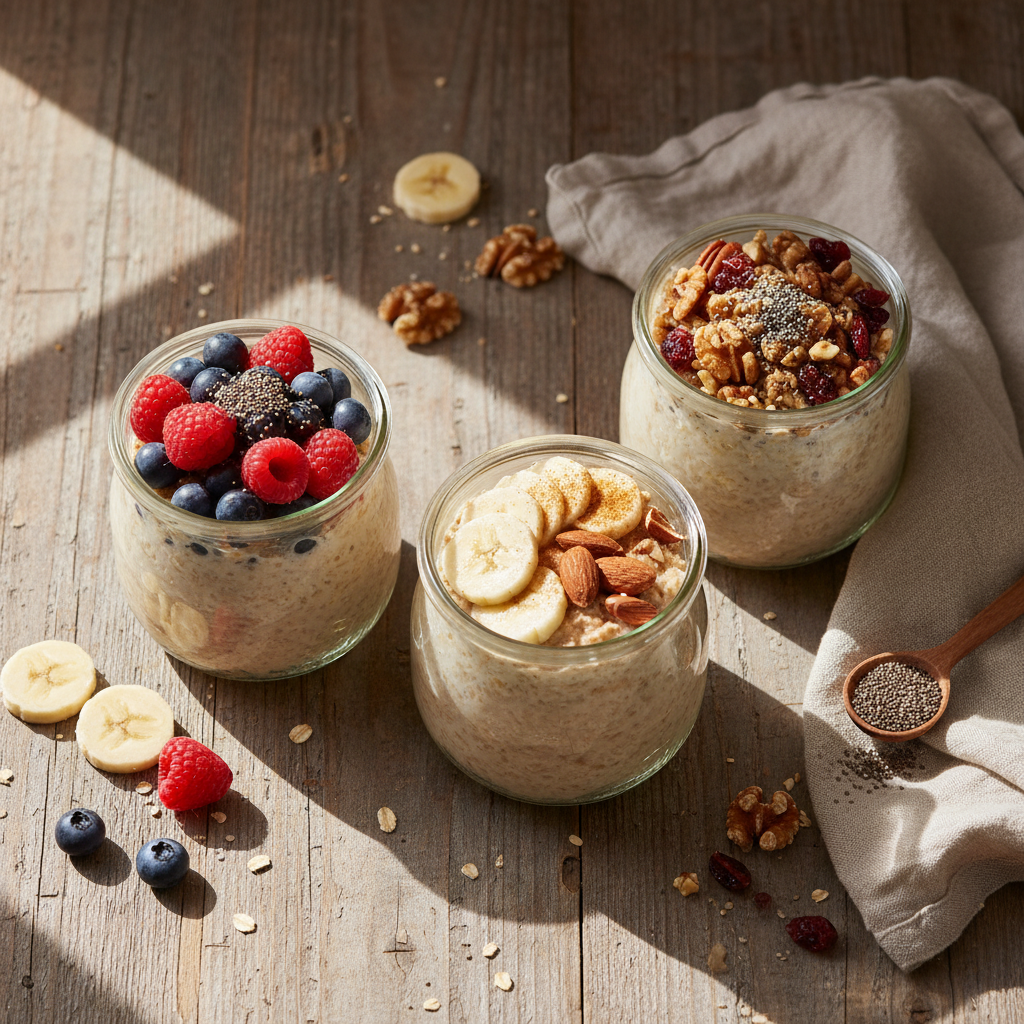 découvrez la recette facile des overnight oats pour des petits-déjeuners sains, rapides et délicieux à préparer la veille. parfait pour bien commencer la journée !