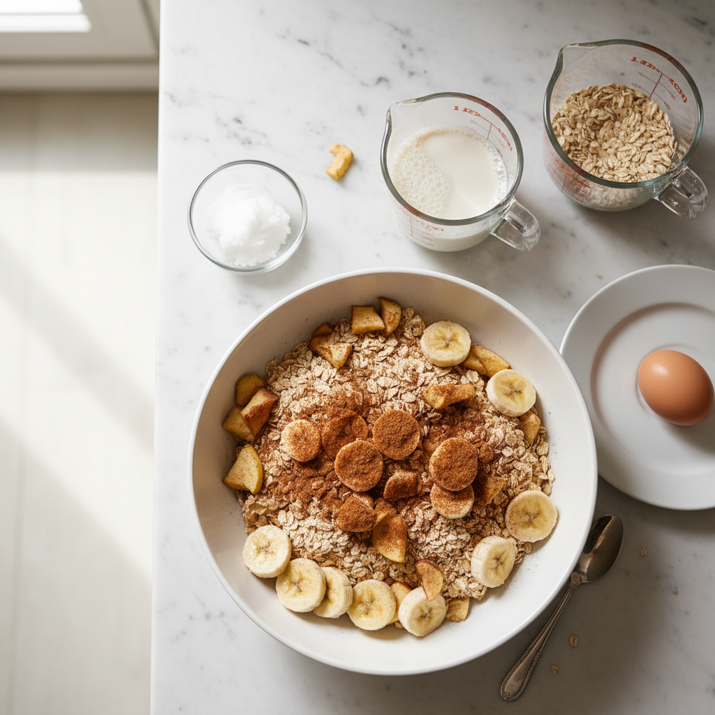 découvrez une recette facile et rapide de cake pomme banane avoine, parfaite pour un goûter sain et délicieux. idéal pour toute la famille !