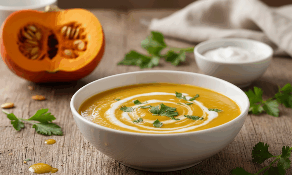 découvrez notre recette facile et rapide de soupe potimarron et lait de coco, une délicieuse préparation crémeuse à savourer confortablement chez vous.