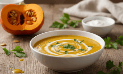 découvrez notre recette facile et rapide de soupe potimarron et lait de coco, une délicieuse préparation crémeuse à savourer confortablement chez vous.