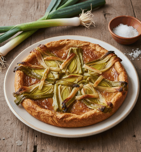 découvrez la recette incontournable de la tarte tatin aux poireaux, un plat savoureux et facile à réaliser pour un repas gourmand et original.