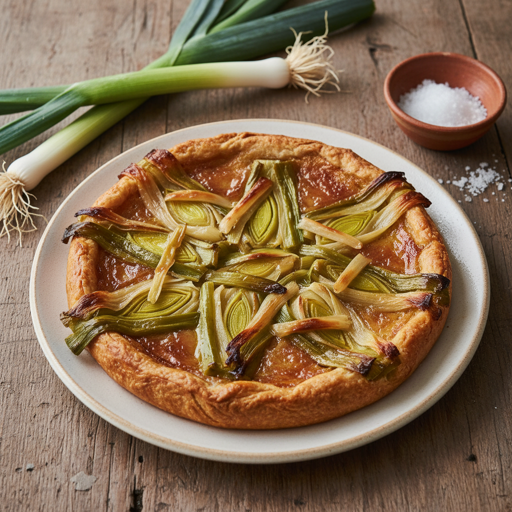 découvrez la recette incontournable de la tarte tatin aux poireaux, un plat savoureux et facile à réaliser pour un repas gourmand et original.