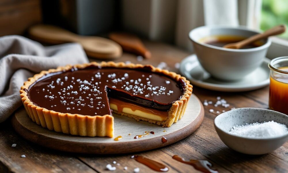apprenez à préparer une tarte chocolat caramel beurre salé irrésistible chez vous avec notre guide simple et délicieux. suivez nos astuces pour un dessert fondant et savoureux qui ravira vos papilles.