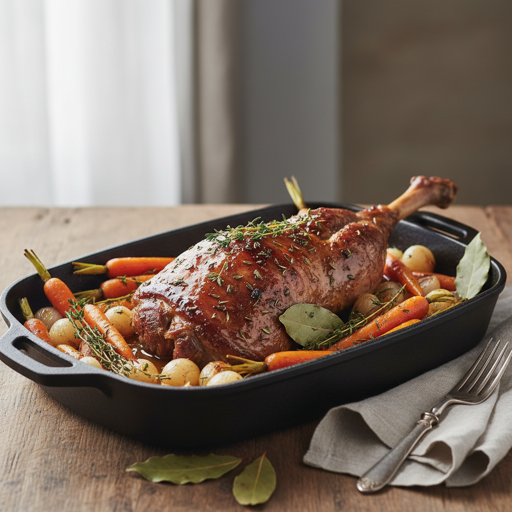 découvrez notre recette de cuissot de chevreuil rôti au four, alliant saveurs délicates et légèreté pour un plat raffiné et facile à préparer.