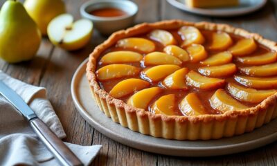 découvrez les secrets d'une tarte poire caramel gourmande et facile à réussir grâce à notre recette détaillée. un dessert délicieux pour toutes les occasions !
