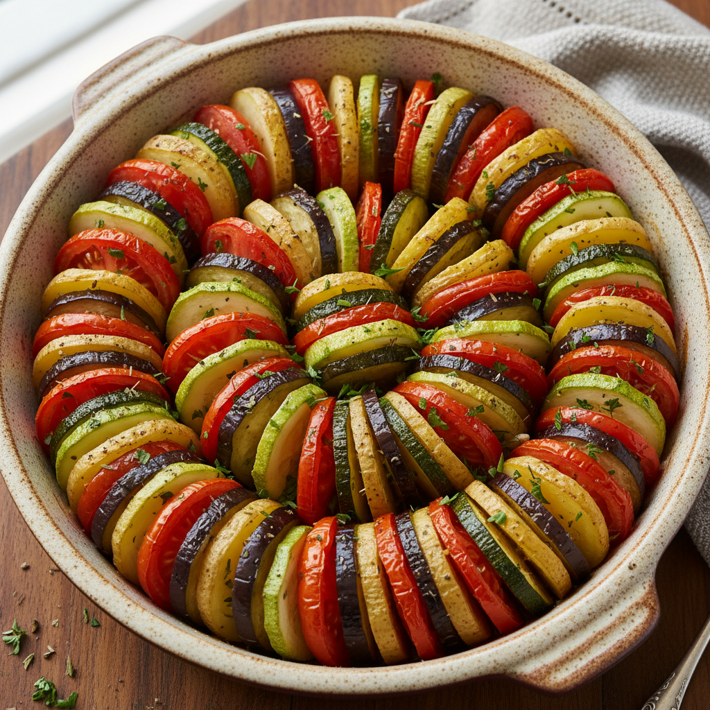 découvrez notre recette facile et gourmande de tian de légumes à la pomme de terre, idéale pour varier vos plats en 2025 avec des saveurs colorées et saines.