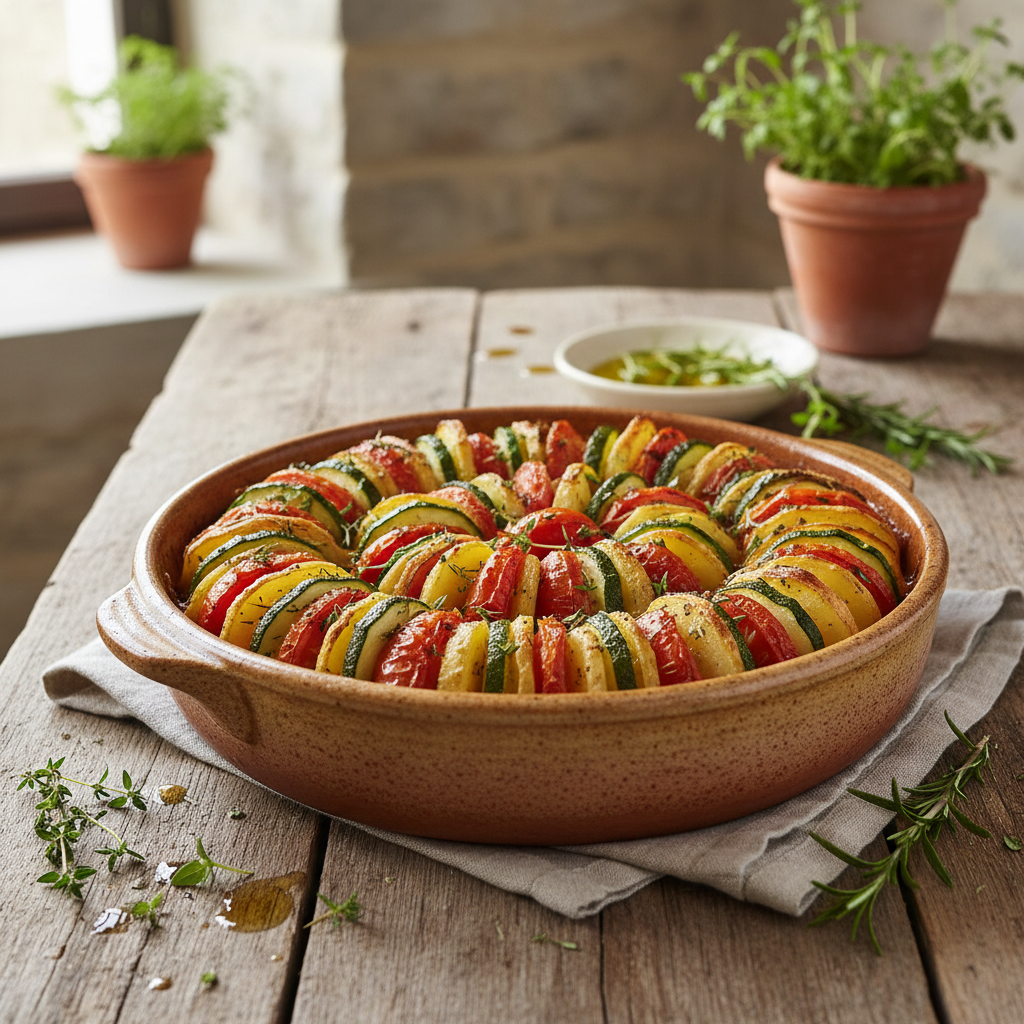 découvrez notre recette facile et gourmande de tian de légumes à la pomme de terre, idéale pour varier vos plats en 2025 avec saveur et simplicité.