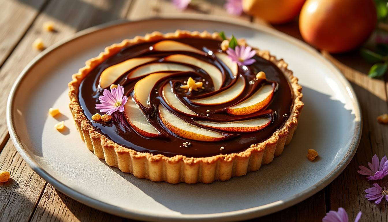 découvrez comment réussir une tarte poire chocolat praliné gourmande et raffinée avec notre recette facile et délicieuse, pour un dessert qui séduira tous les palais.