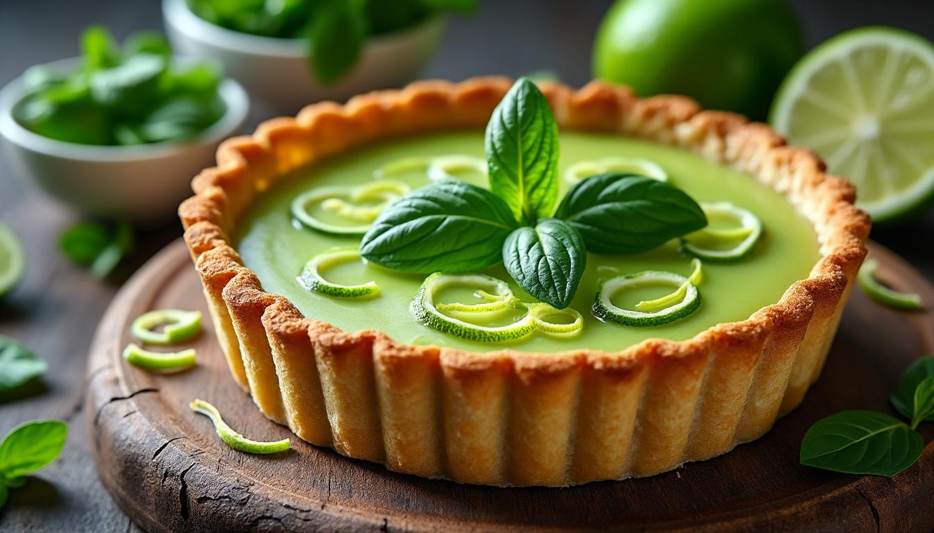 découvrez notre recette facile et originale de tarte citron vert basilic pour un dessert frais et savoureux qui surprendra vos papilles.