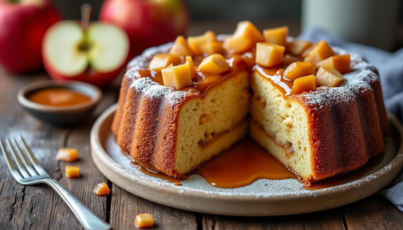 apprenez à préparer un cake aux pommes caramélisées moelleux et facile grâce à nos astuces simples et rapides. parfait pour un dessert gourmand et savoureux.