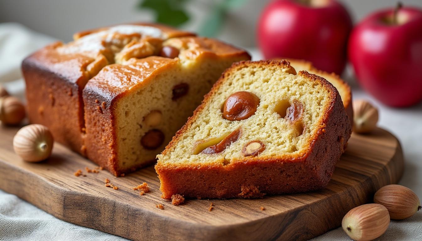 découvrez notre recette facile de cake aux pommes et noisettes, moelleux et gourmand, parfaite pour une pause sucrée réussie en toute simplicité.
