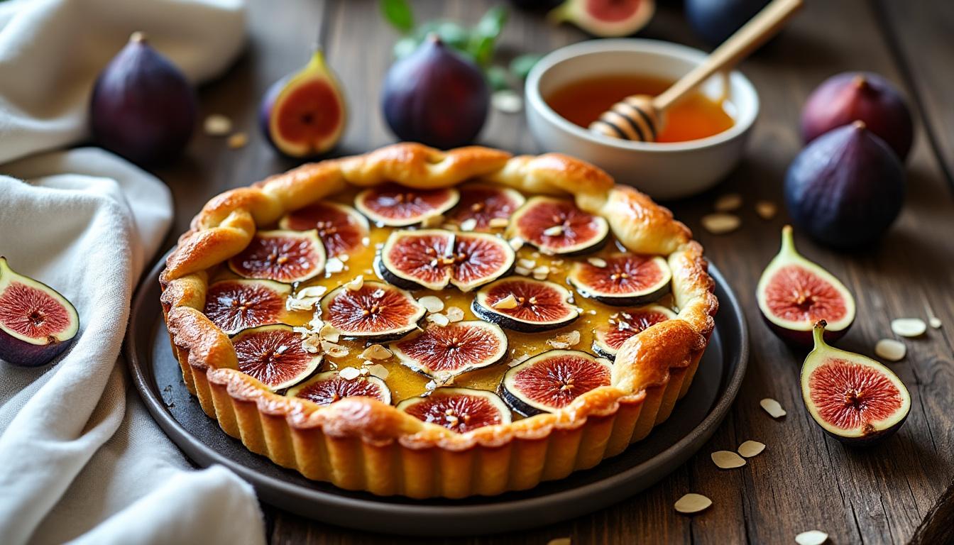 découvrez la recette gourmande de la tarte figue amande miel, un dessert maison délicieux pour sublimer vos moments sucrés avec des saveurs authentiques et fruitées.